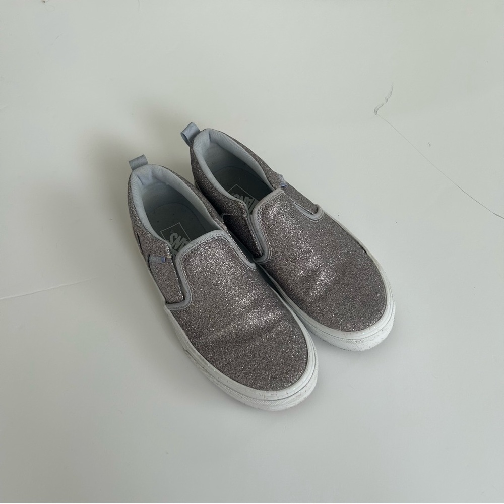 Vans Little Kid Asher Glitter Slip Ons
